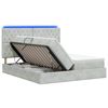 vidaXL LED легло за съхранение с матрак Светлосиво 180 x 200 cm Кадифе
