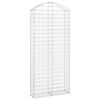 vidaXL Дъговидна габионна кошница 100x30x220/240 см поцинковано желязо