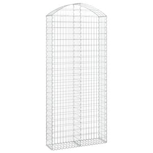 vidaXL Дъговидна габионна кошница 100x30x220/240 см поцинковано желязо