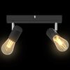 vidaXL Таванен спот с прожектори Черно 26 x 6,5 x 11,5 см Метал