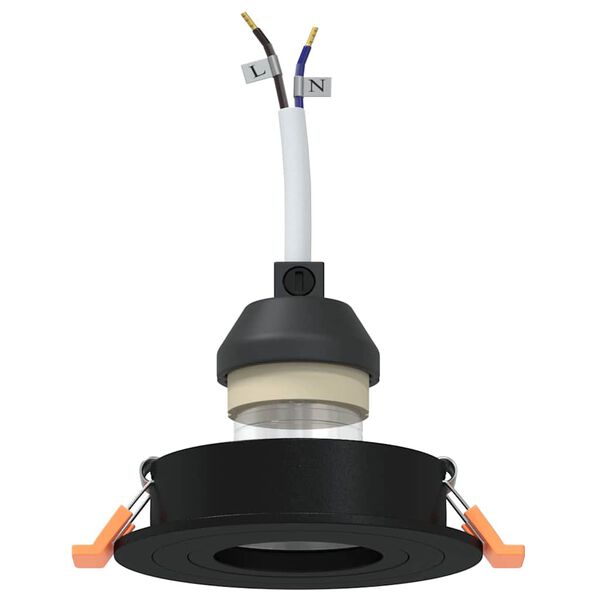 vidaXL Спотлайтове с прожектори 24 pcs Черно 9 x 9 x см Алуминий