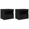 vidaXL Нощен шкаф 2 бр. Черния дъб 50 x 40 x 45 cm Инженерна дървесина