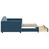 vidaXL Канапе с изтеглящо легло и чекмеджета синьо 90x200 см кадифе