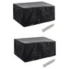 vidaXL Калъфи за полиратанова градинска мебел 2 бр 8 капси 180x140 см