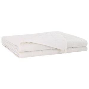 vidaXL Тежко одеяло Бяло 152 x 203 cm 7 kg 100% Памук 205T