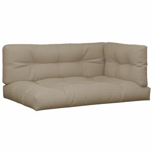 vidaXL Палетни възглавници, 7 бр, таупе, текстил
