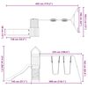 vidaXL Комбинирано детско съоръжение за игра на открито, бор масив