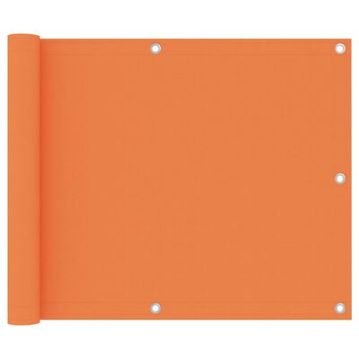 vidaXL Балконски параван, оранжев, 75x500 см, оксфорд плат