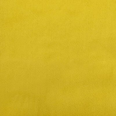 vidaXL Канапе с матрак, жълто, 90x200 см, кадифе