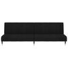 vidaXL 2-местно разтегателно канапе, черно, кадифе