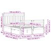 vidaXL Рамка за легло с таблото Кафяво с восъчно покритие 160 x 200 cm