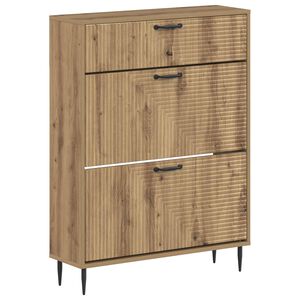 vidaXL Шкаф за обувки HAARLEM 78 x 24 x 103 см Инженерна дървесина