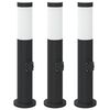 vidaXL Осветителни тела с контакт, 3 бр., 50 см, неръждаема стомана, IP44