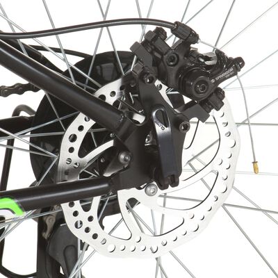 vidaXL Планински велосипед, 21 скорости, 26 цола, 46 см, черен