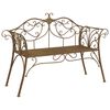 vidaXL Градинска пейка 2-Брой места 130 x 47 x 90 см Стомана