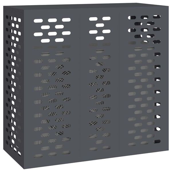 vidaXL Покритие за климатик Антрацит 110 x 50 x 105 см Стомана