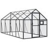 vidaXL Волиера, антрацит, 1,79x4x1,85 м, алуминий