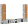 vidaXL Комплект ТВ шкаф 8 pcs Циментено сиво Инженерно дърво