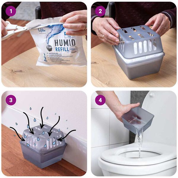 Lafita Абсорбатори на влага с торбички за пълнене 2 бр. 450 г