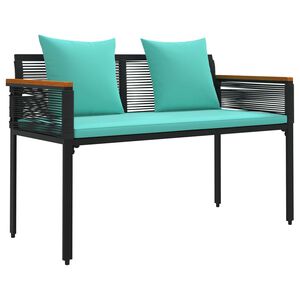 vidaXL Външна пейка 2 -Seater 117 x 54 x 74.5 см полиратан