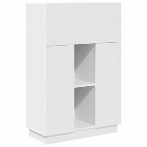vidaXL Бюро Бяло 71.5 x 31.5 x 106.5 см Инженерна дървесина