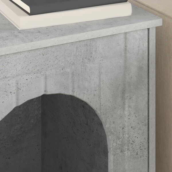 vidaXL Къща за котки Бетон 53 х 52 х 62 см Инженерно дърво