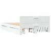 vidaXL Рамка за легло с табла без матрак, бяла, 140x200 см