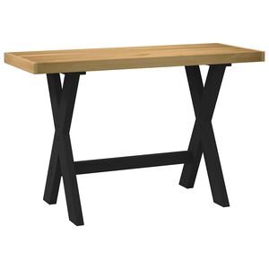 vidaXL Бюро NOAIN с X-образни крака, 120x50x75 см, масивна дървесина, бор