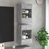 vidaXL Стенни шкафове с LED светлини за телевизор, 2 бр, бетонно сив, 40x30x60,5 см