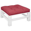 vidaXL Палетна възглавница, виненочервена, 80x80x12 см, текстил