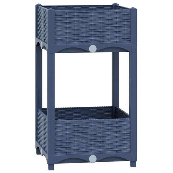 vidaXL Повдигната леха, 40x40x71 см, полипропилен