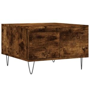vidaXL Кафе маса, опушен дъб, 55x55x36,5 см, инженерно дърво