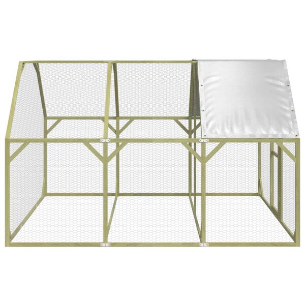 vidaXL Кокошарник 268x300x190 см импрегниран бор масив