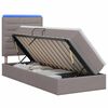 vidaXL LED легло за съхранение с матрак Таупе 90 x 200 cm Текстил