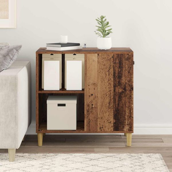 vidaXL Къща за котки Старо дърво 72 x 42.5 x 70 см Инженерно дърво