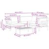 vidaXL Комплект дивани Едноцветен 4 pcs Таупе Солидно акациево дърво