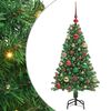 vidaXL С изкуствено коледно дърво с 150 LED светодиода Зелен 120 cm