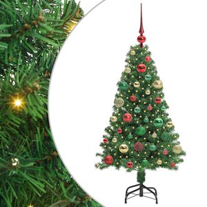 vidaXL С изкуствено коледно дърво с 150 LED светодиода Зелен 120 cm