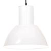 vidaXL Пенделна лампа 25 W бяла кръгла 28,5 см E27