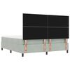 vidaXL Легло с пружинирана основа Светлосиво 180 x 200 cm Кадифе