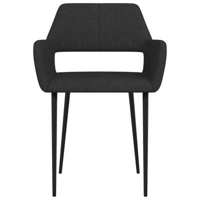 vidaXL Трапезни столове, 4 бр, черни, текстил