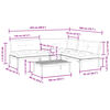 vidaXL Градински комплект диван с възглавници, 4 части, акация масив