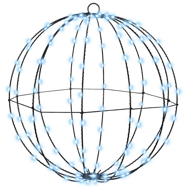 vidaXL Топка Студено бяло 40,5 x 40,5 x 42 см Метал