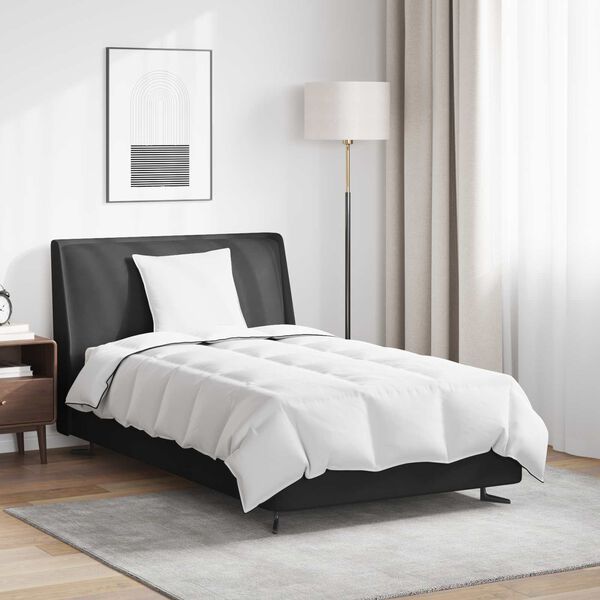 vidaXL Зимен юрган с възглавница 2 pcs Бяло Пухени пера