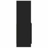 vidaXL Висок шкаф, черен, 92x33x100 см, инженерно дърво