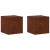 vidaXL Стойка за растения 2 pcs Ръждясало 40 x 40 x 40 cm
