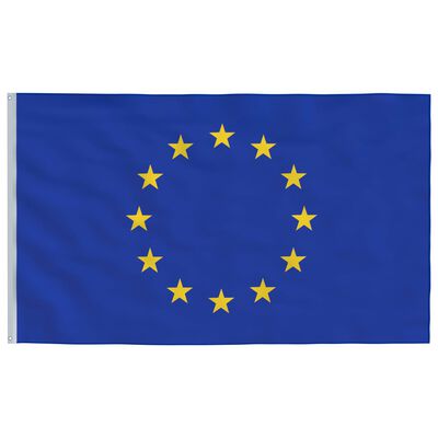 vidaXL Флаг на Европа и стълб 5,55 м алуминий