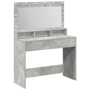 vidaXL Тоалетка Циментено сиво 100 x 41 x 135 см Инженерно дърво