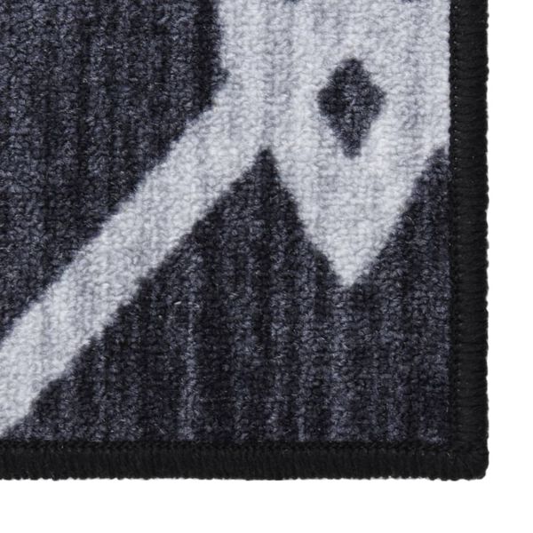 vidaXL Пътека, черна, 80x250 см