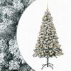 vidaXL Изкуствена коледна елха с топки 120 см 150 LED светодиода